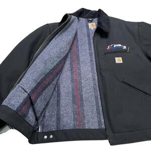 VTG Carhartt J001 Men's XL Black NWT Duck Detroit USA Blanket Lined Jacket